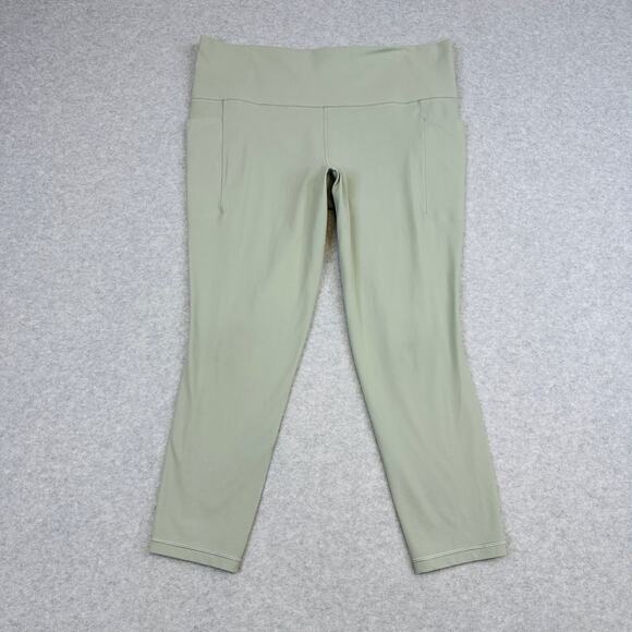 Athleta Salutation Stash Pocket 7/8 Tight XL Light Green Stretch High Rise Capri - Picture 1 of 15